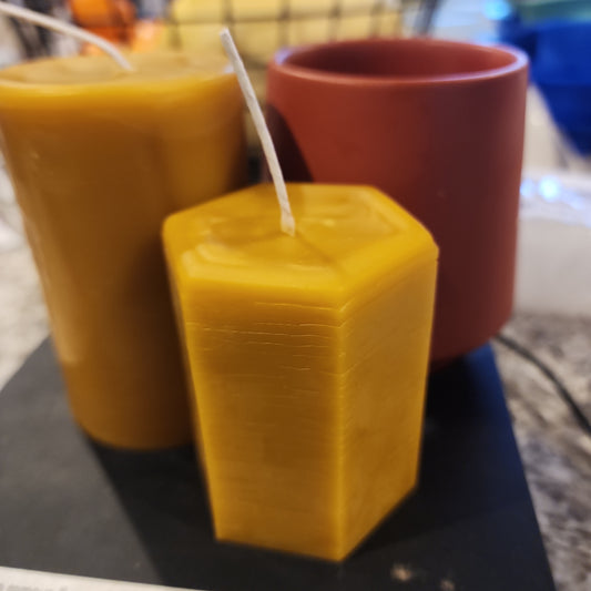 Simple Natural Bees Wax Candles